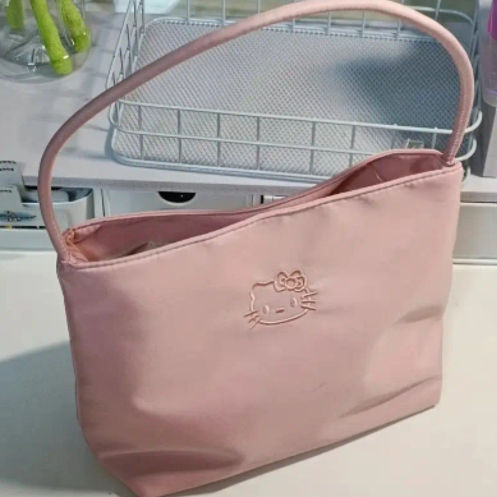 Hello Kitty Embroidered Pink Shoulder Bag